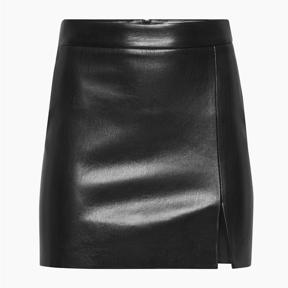 Wilfred x Aritzia Black Patio Mini Skirt with Slit